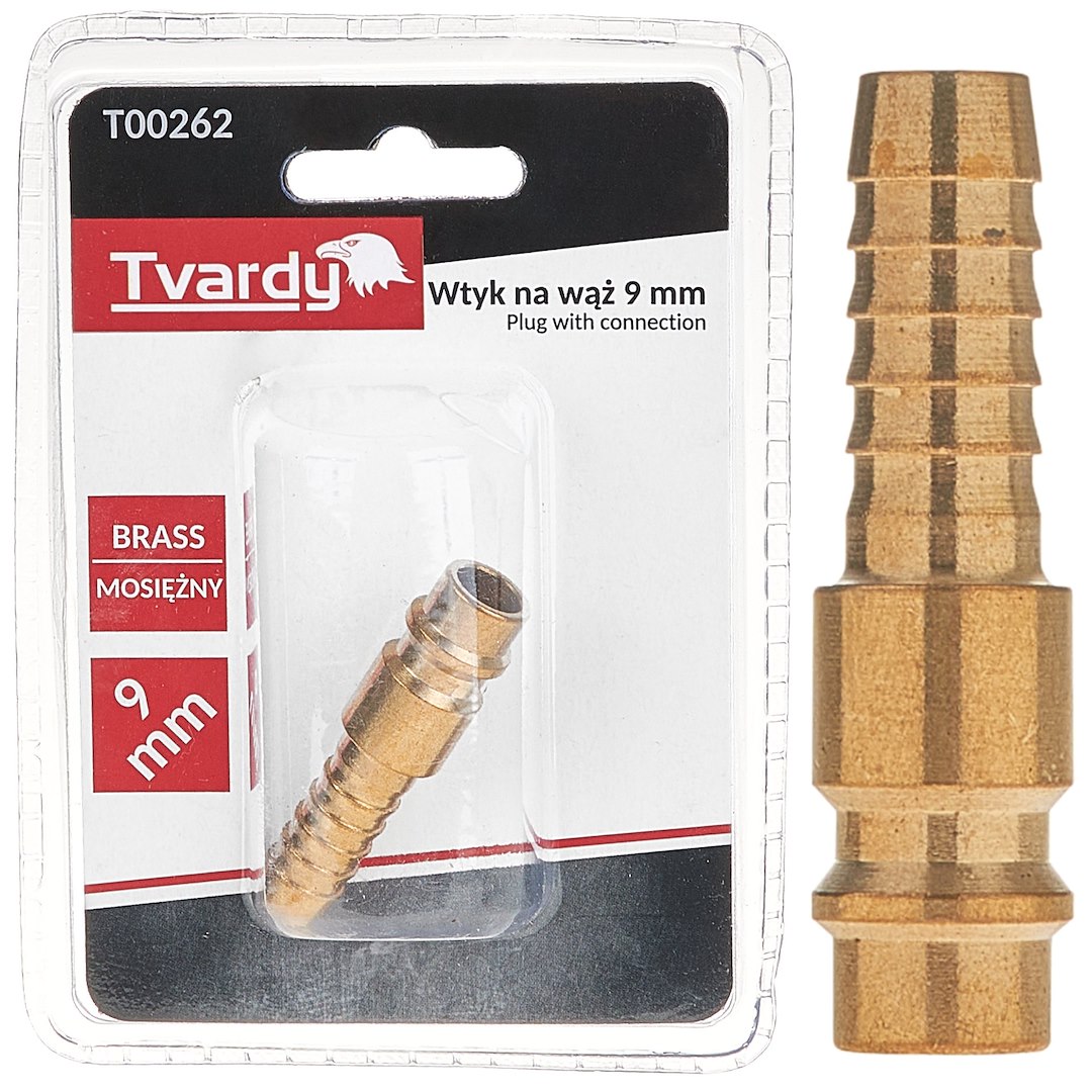 Латунна заглушка для шланга "папа" 6,9,13 мм Tvardy T00261 - Зображення 4