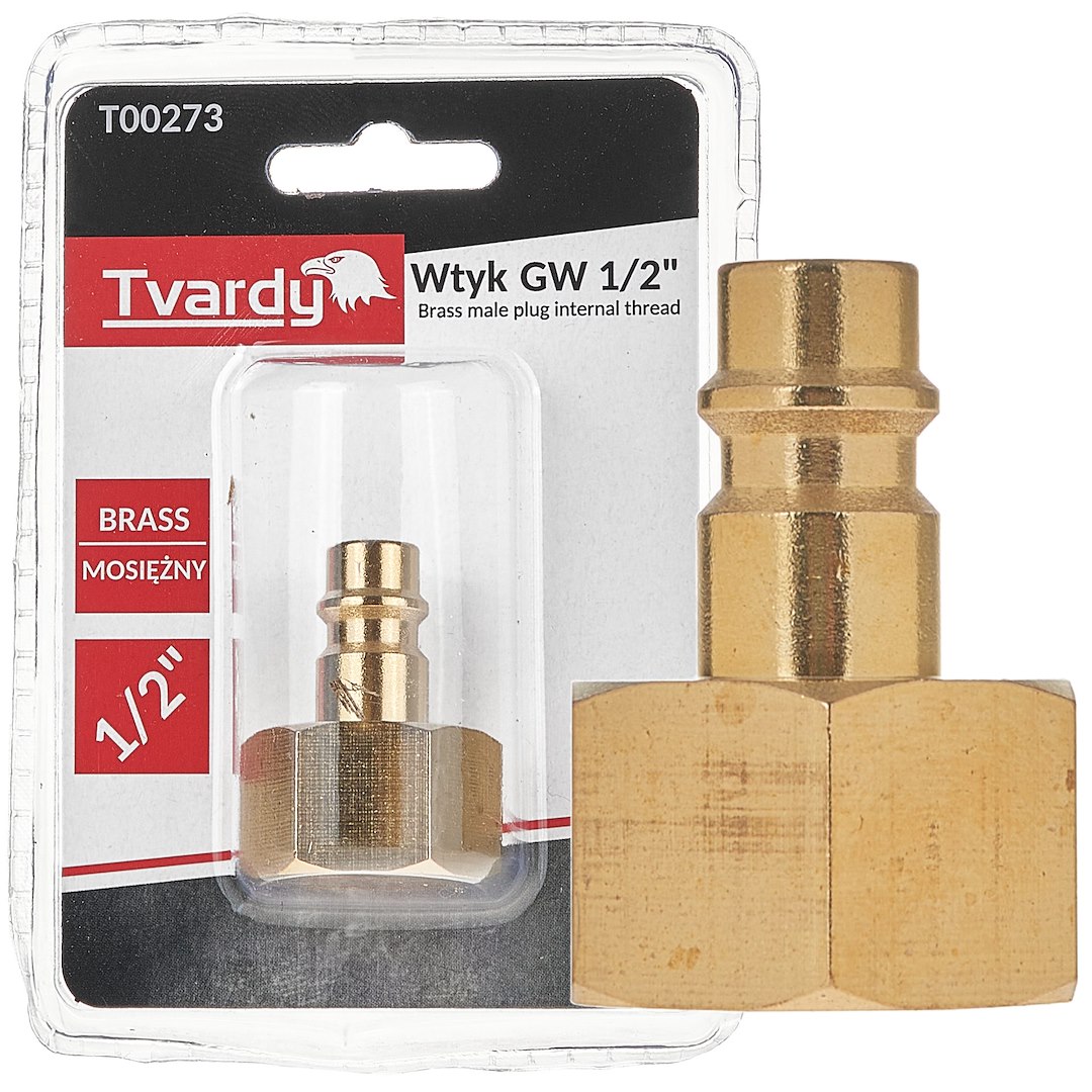 Латунна заглушка GW 1/2, 1/4 "папа" Tvardy T00273 - Зображення 4