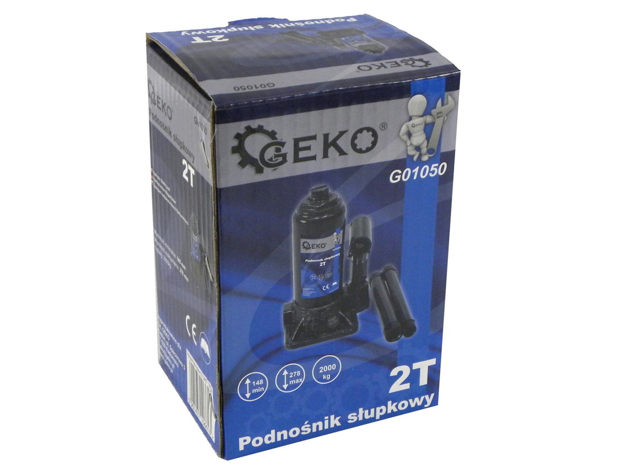 Гідравлічний домкрат GEKO G01050 для авто 2т - Зображення 5