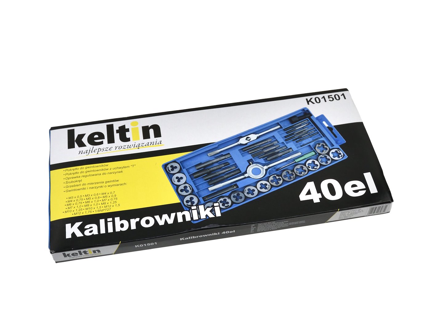 Набір плашок та мітчиків Keltin K01500 20/40елементів - Зображення 4